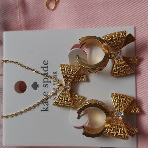 Kate Spade New York Wrapped In a Bow Necklace And Earrings Set